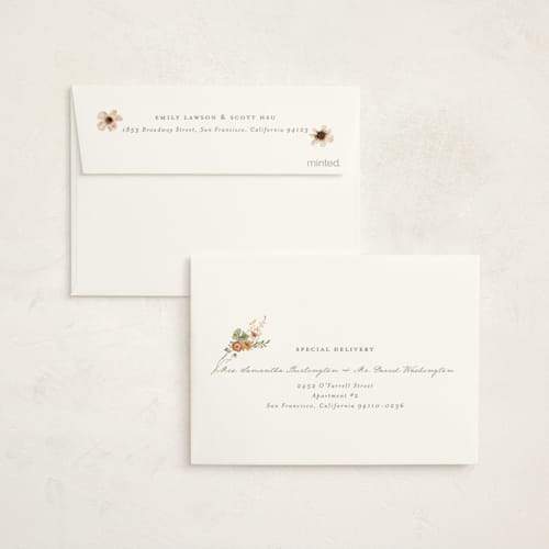This is a cream baby shower thank you cards with standard by Reilly Kavanaugh called whimsical baby shower printing on strathmore in standard