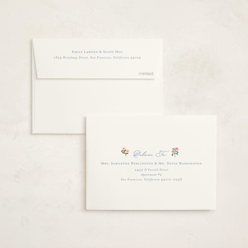 This is a wildflower baby shower thank you cards with standard by Paper Raven Co. called sweetie printing on strathmore in standard