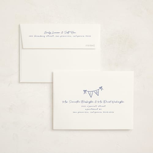 This is a cupcake baby shower thank you cards with standard by Ashley Iwafuchi called baby garland printing on strathmore in standard