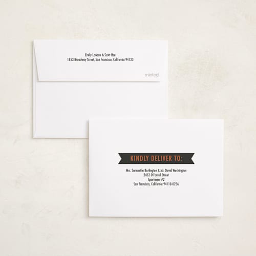 This is a pumpkin halloween party invitations cards with standard by Dawn Pope called oh my gourd printing on recycled smooth signature in petite