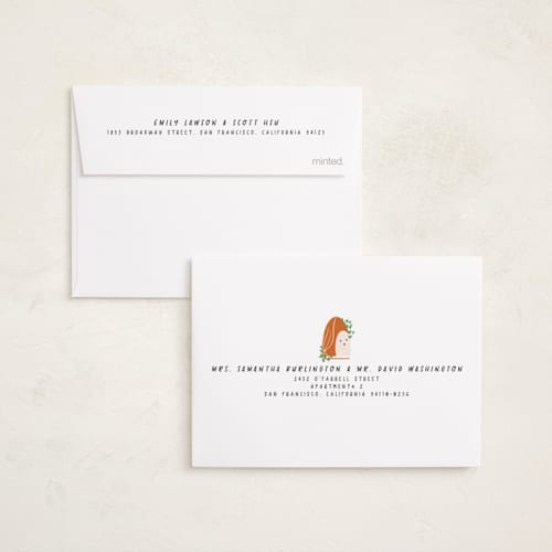 This is a pumpkin halloween party invitations cards with standard by Grae called ghost house printing on recycled smooth signature in petite
