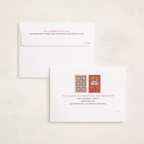 This is a santa holiday photo cards with standard by Claudia Orengo called pixar's mosters inc holiday doors printing on recycled smooth signature in standard