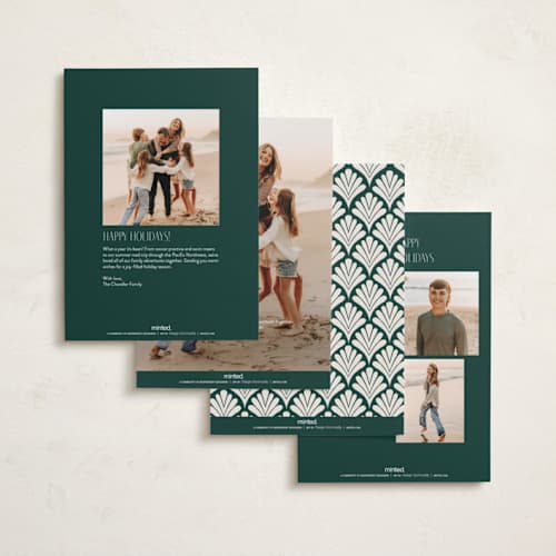 This is a spruce holiday photo cards with standard by Ekko Studio called married & bright printing on recycled smooth signature in standard