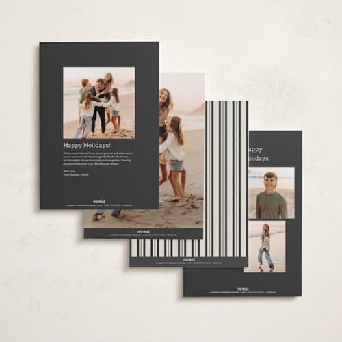 This is a coal holiday photo cards with standard by Kelly Watkins called murphy printing on recycled smooth signature in standard