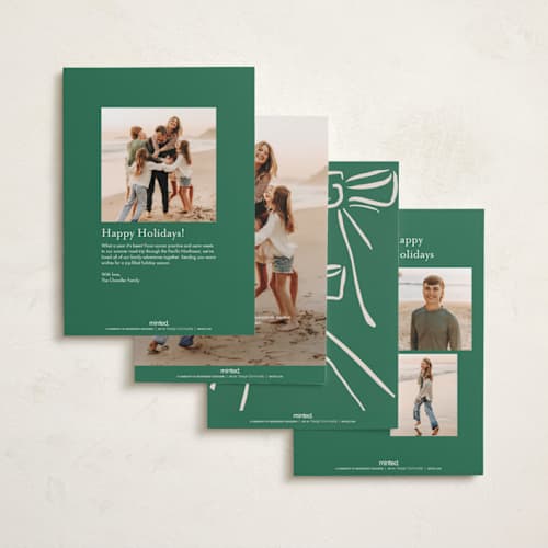 This is a lagoon holiday photo cards with standard by Phrosné Barwood called chappies printing on recycled smooth signature in standard