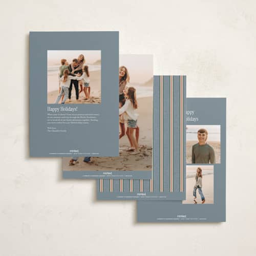 This is a pine holiday photo cards with standard by Amy Kross called atwood printing on recycled smooth signature in standard