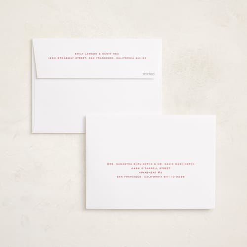 This is a berry holiday photo cards with standard by JoAnn Jinks called modern border printing on recycled smooth signature in standard