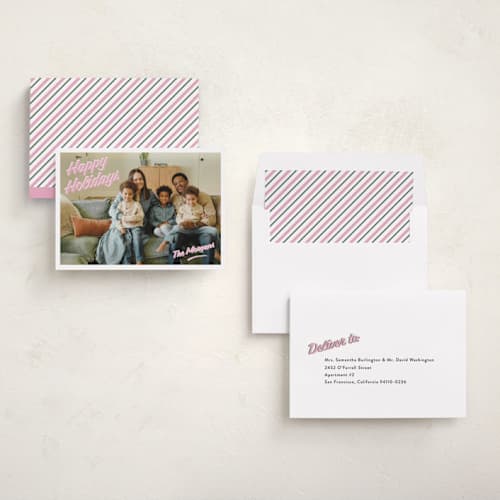 This is a gumdrop holiday photo cards with standard by Adelyn T. called painted sign printing on recycled smooth signature in standard