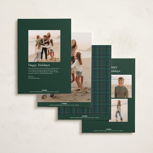 This is a spruce holiday photo cards with standard by Studio Suku called windsor printing on recycled smooth signature in standard