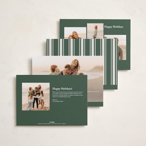 This is a balsam fir holiday photo cards with standard by Kristie Kern called baxter printing on recycled smooth signature in standard