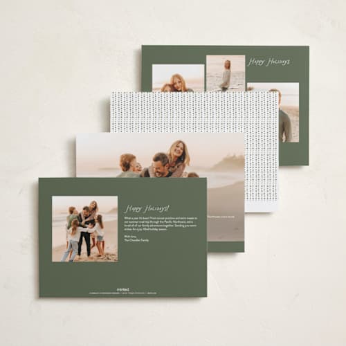 This is a winter holiday photo cards with standard by Itsy Belle Studio called merry little things printing on recycled smooth signature in standard