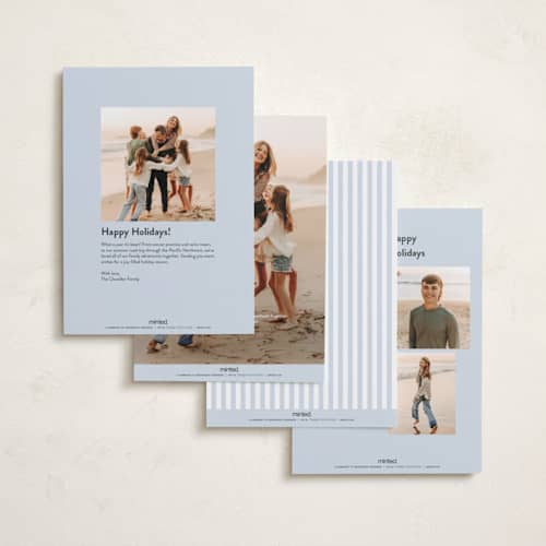 This is a festive holiday photo cards with standard by Kelly Schmidt called wavy edge frame printing on recycled smooth signature in standard
