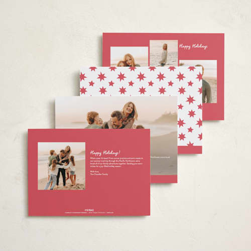 This is a snow holiday photo cards with standard by Megan Davis called howdy holidays printing on recycled smooth signature in standard