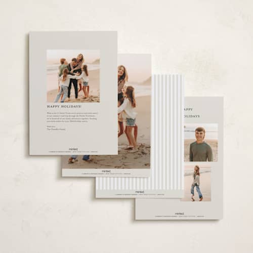 This is a cookies & cream holiday photo cards with standard by Carolyn Nicks called signed with love printing on recycled smooth signature in standard