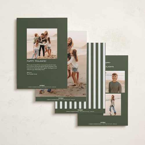 This is a fern holiday photo cards with standard by Michelle Taylor called sideways gallery printing on recycled smooth signature in standard