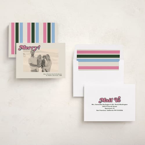 This is a gumdrop holiday photo cards with standard by Megan Davis called fleetwood printing on recycled smooth signature in standard