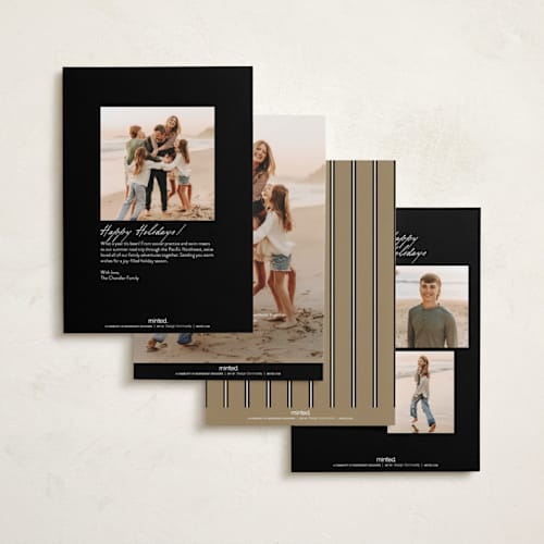 This is a midnight holiday photo cards with standard by Jenna Holcomb called retro framed printing on recycled smooth signature in standard