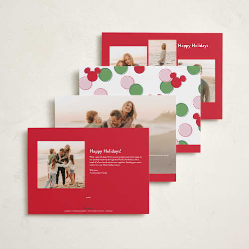 This is a gumdrop holiday photo cards with standard by Ashlee Townsend called joyful mickey printing on recycled smooth signature in standard