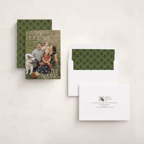 This is a snow holiday photo cards with standard by Inkblot Design called big time printing on recycled smooth signature in standard