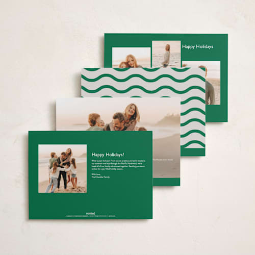 This is a pine holiday photo cards with standard by Anna Elder called and then us printing on recycled smooth signature in standard