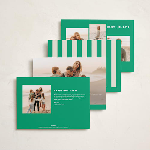 This is a elf shoes holiday photo cards with standard by Kristie Kern called club printing on recycled smooth signature in standard