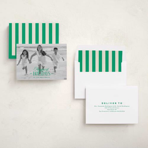This is a elf shoes holiday photo cards with standard by Kristie Kern called club printing on recycled smooth signature in standard