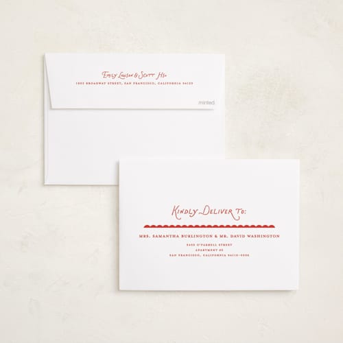 This is a candied apple holiday photo cards with standard by Erica Krystek called new holiday home printing on recycled smooth signature in standard