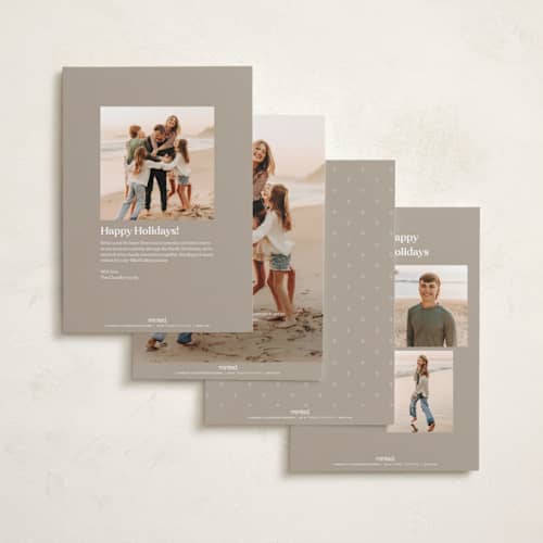 This is a snow holiday photo cards with standard by Stephanie Heinrich Godbout called full hearts printing on recycled smooth signature in standard