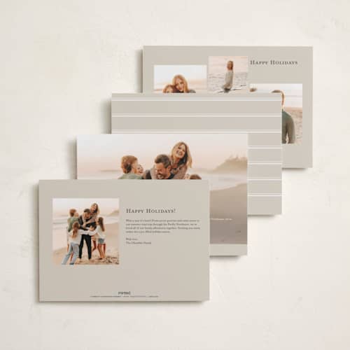 This is a pearl holiday photo cards with standard by Nicole Walsh called formal script printing on recycled smooth signature in standard