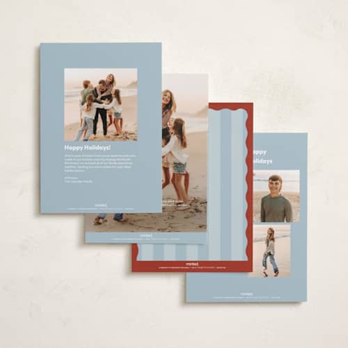 This is a dream holiday photo cards with standard by Helena Vitto called color wave printing on recycled smooth signature in standard