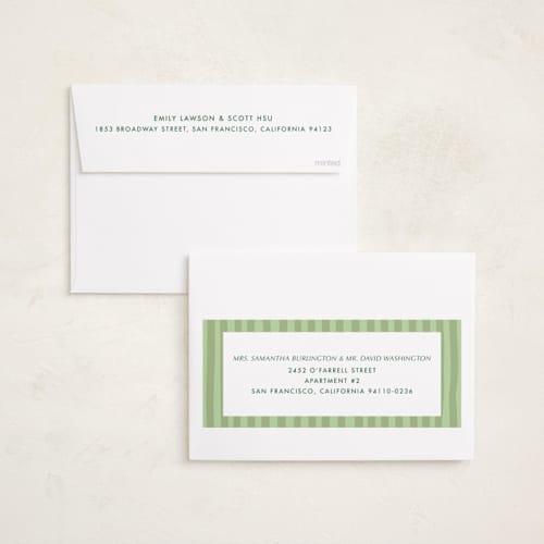 This is a sage holiday photo cards with standard by Alicia Schultz called soft ambience printing on recycled smooth signature in standard