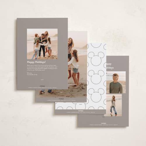 This is a snow holiday photo cards with standard by Emily Betts called magical printing on recycled smooth signature in standard