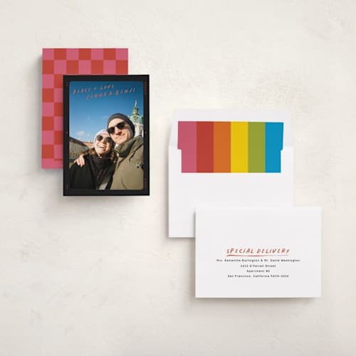 This is a chroma holiday photo cards with standard by Kamala Nahas called film note printing on recycled smooth signature in standard