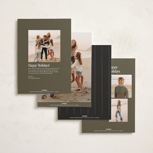 This is a inkwell holiday photo cards with standard by Ani Somi called classic portrait printing on recycled smooth signature in standard