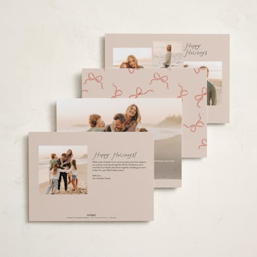 This is a candied grapefruit holiday photo cards with standard by Randi Cirelli called newlywed toast printing on recycled smooth signature in standard