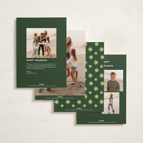 This is a fern holiday photo cards with standard by Megan Davis called southern charm printing on recycled smooth signature in standard