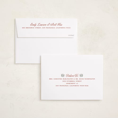 This is a snow holiday photo cards with standard by Robert and Stella called vienna printing on recycled smooth signature in standard