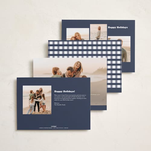 This is a midnight holiday photo cards with standard by Kristen Knechtel called indeed printing on recycled smooth signature in standard