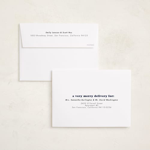 This is a midnight holiday photo cards with standard by Kristen Knechtel called indeed printing on recycled smooth signature in standard