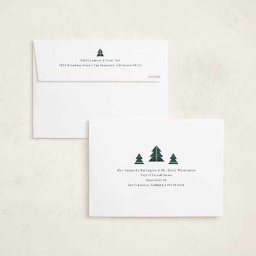 This is a evergreen holiday photo cards with standard by Cindy Reynolds called navy baby printing on recycled smooth signature in standard