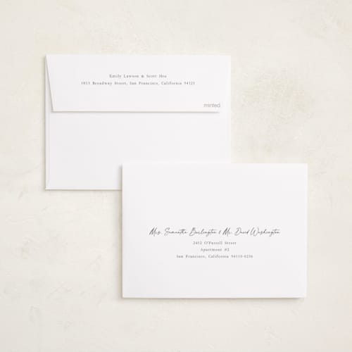 This is a pine needle holiday photo cards with standard by Kasia Labocki called homebound printing on recycled smooth signature in standard
