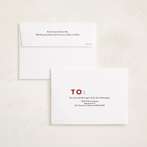 This is a cardinal holiday photo cards with standard by Angela Thompson called most merry printing on recycled smooth signature in standard
