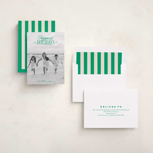 This is a elf shoes holiday photo cards with standard by Kristie Kern called club printing on recycled smooth signature in standard