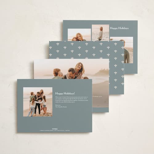 This is a pool holiday photo cards with standard by Chris Griffith called holiday band printing on recycled smooth signature in standard
