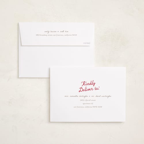 This is a candy cane holiday photo cards with standard by Pixel and Hank called dispatch printing on recycled smooth signature in standard