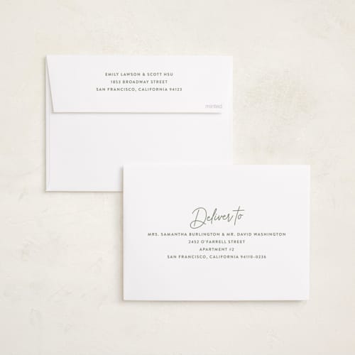 This is a snow holiday photo cards with standard by Hooray Creative called sans and signature printing on recycled smooth signature in standard
