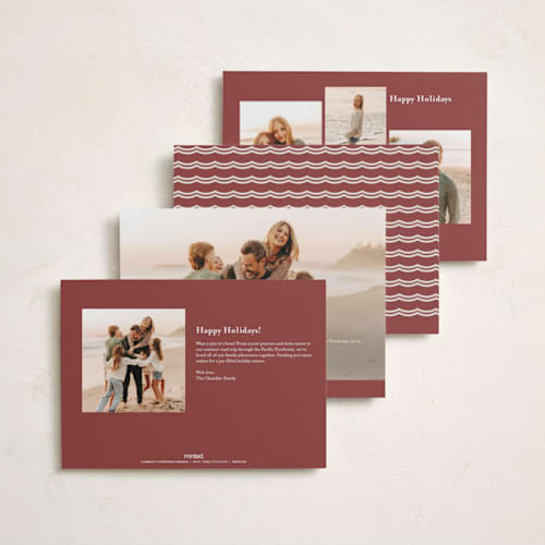 This is a cinnamon holiday photo cards with standard by Heather Schertzer called new stop printing on recycled smooth signature in standard