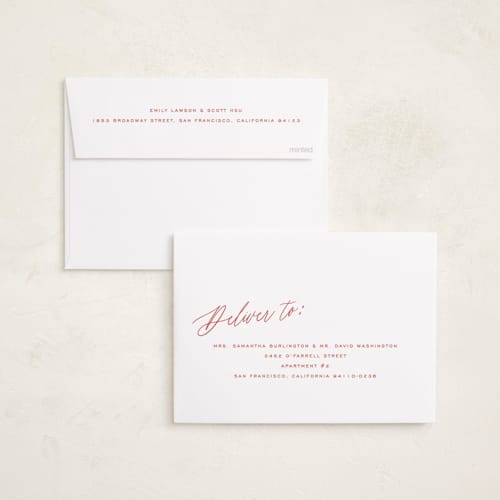 This is a peppermint holiday photo cards with standard by Michelle Taylor called scattered gallery printing on recycled smooth signature in standard