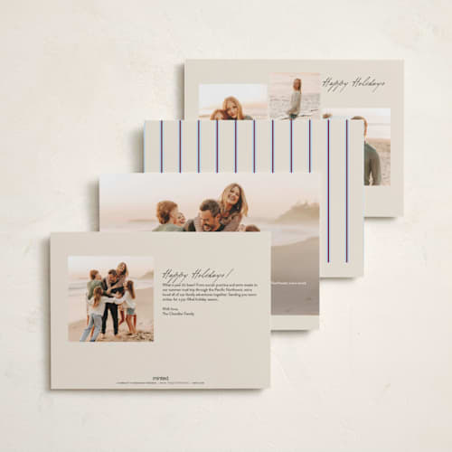 This is a eggnog holiday photo cards with standard by Jenna Holcomb called retro framed printing on recycled smooth signature in standard