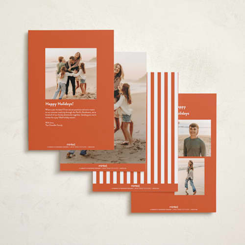 This is a berry holiday photo cards with standard by Wendy Chung called classic collage printing on recycled smooth signature in standard